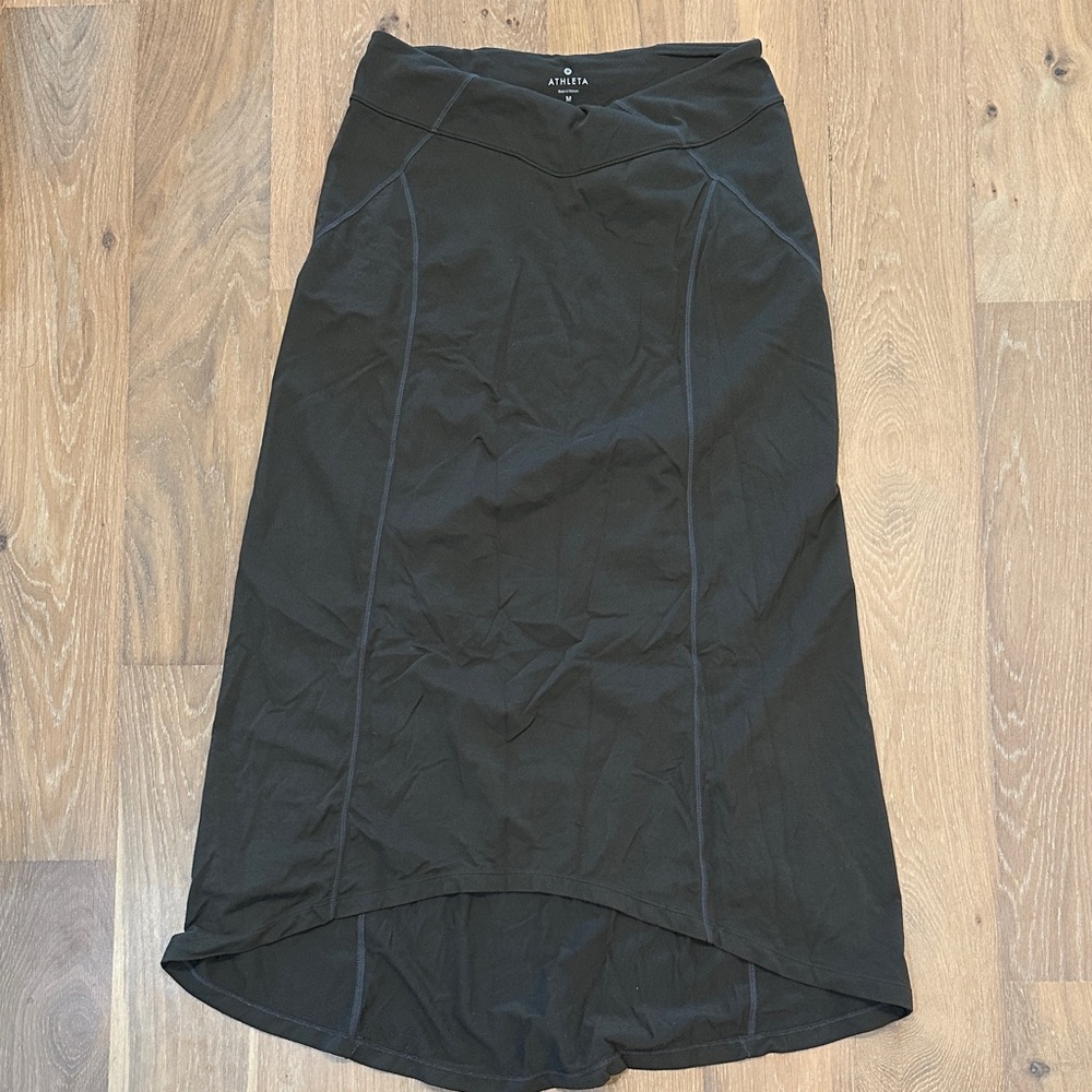Athleta High-Low Olive Skirt